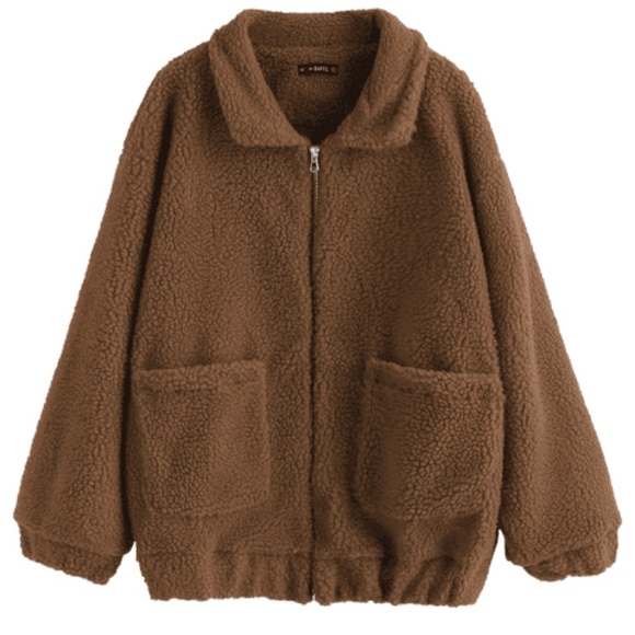 Zaful brown teddy coat - Picture 3 of 5